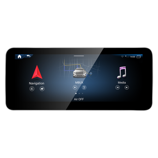 10.25 inch W205 C205 S205 A205 NTG 5.5 Retrofit Apple CarPlay Android Auto Phone Apps Screen Mirroring to 12.3 Android Touch Screen Netflix YouTube Spotify Navigation Google Maps Vehicle Cameras