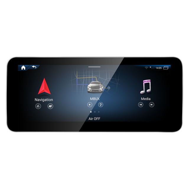 10.25 inch W205 C205 S205 A205 NTG 5.5 Retrofit Apple CarPlay Android Auto Phone Apps Screen Mirroring to 12.3 Android Touch Screen Netflix YouTube Spotify Navigation Google Maps Vehicle Cameras