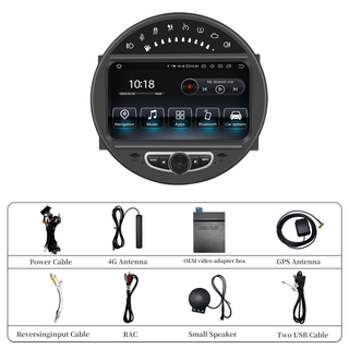 6.5 Mini Cooper CIC R61 Apple CarPlay Upgrade 8-inch Android Touch Screen Wireless Android Auto Instagram Navigation Vehicle Cameras Download Android App Games Music Movies Receive Calls Via Bluetooth