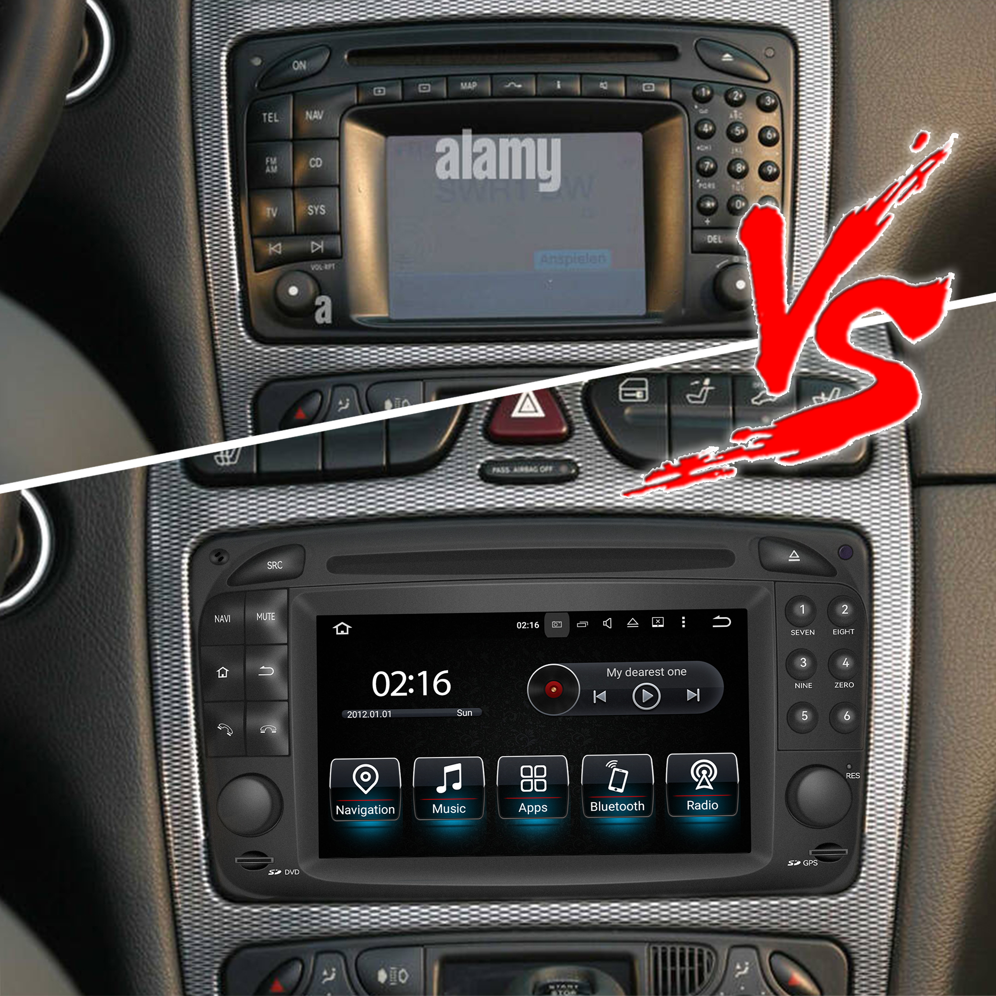 Hualingan hla-8802 Mercedes Radio Upgrade 6.2 Touch Screen pk Hualingan hla-8802 Mercedes Radio Upgrade 6.2 Touch Screen pk