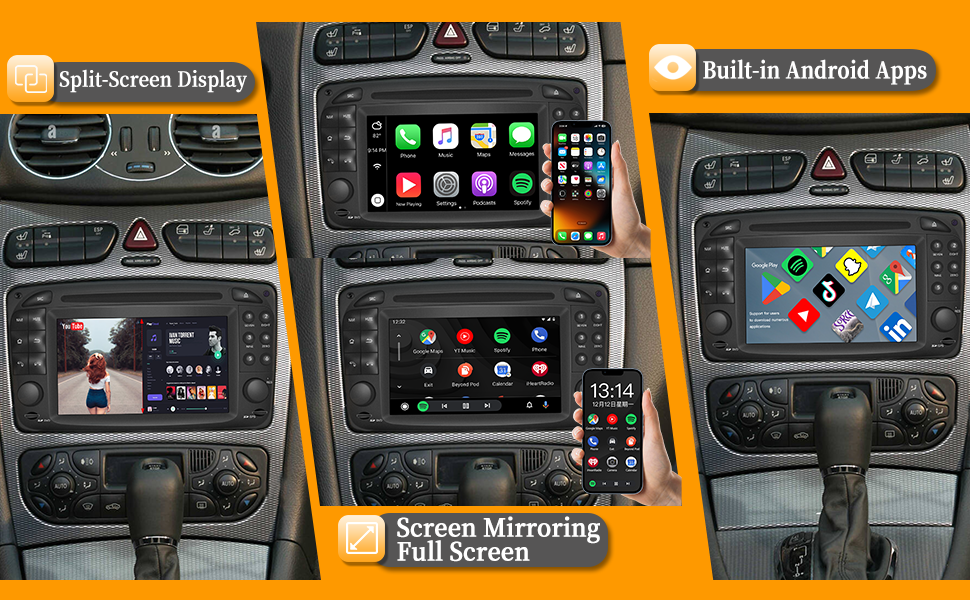 Hualingan hla-8802 Mercedes Radio Upgrade 6.2 Touch Screen mirroring Hualingan hla-8802 Mercedes Radio Upgrade 6.2 Touch Screen mirroring