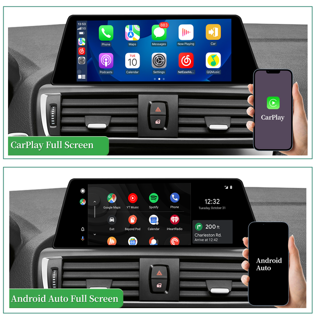 10.25 Inch Linux CarPlay Screen Upgrade for BMW F20 F21 F22 F23 NBT EVO with Wireless Apple CarPlay And Android Auto