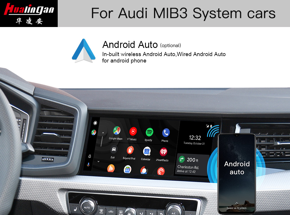 Audi A1 /A1 Citycarver / A1 Sportback MIB2 Wireless Apple CarPlay Full Scree Android Auto Mirroring Android System Wi-Fi