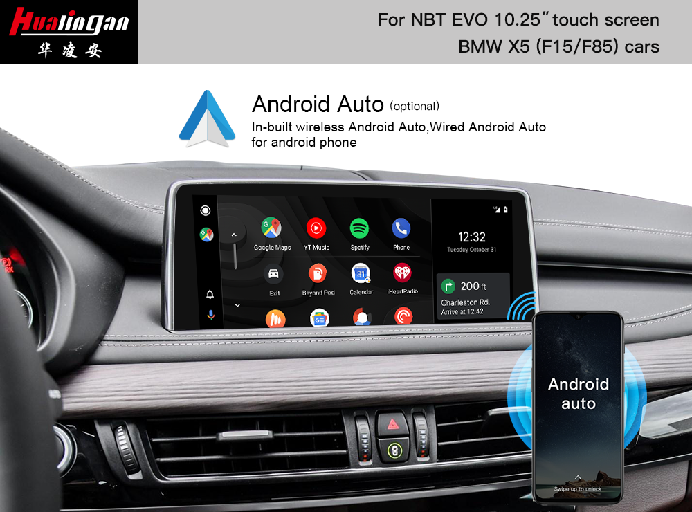Android 12 Car Ai BOX BMW X5 F15 Apple CarPlay BMW X5M F86 NBT EVO Android Auto 