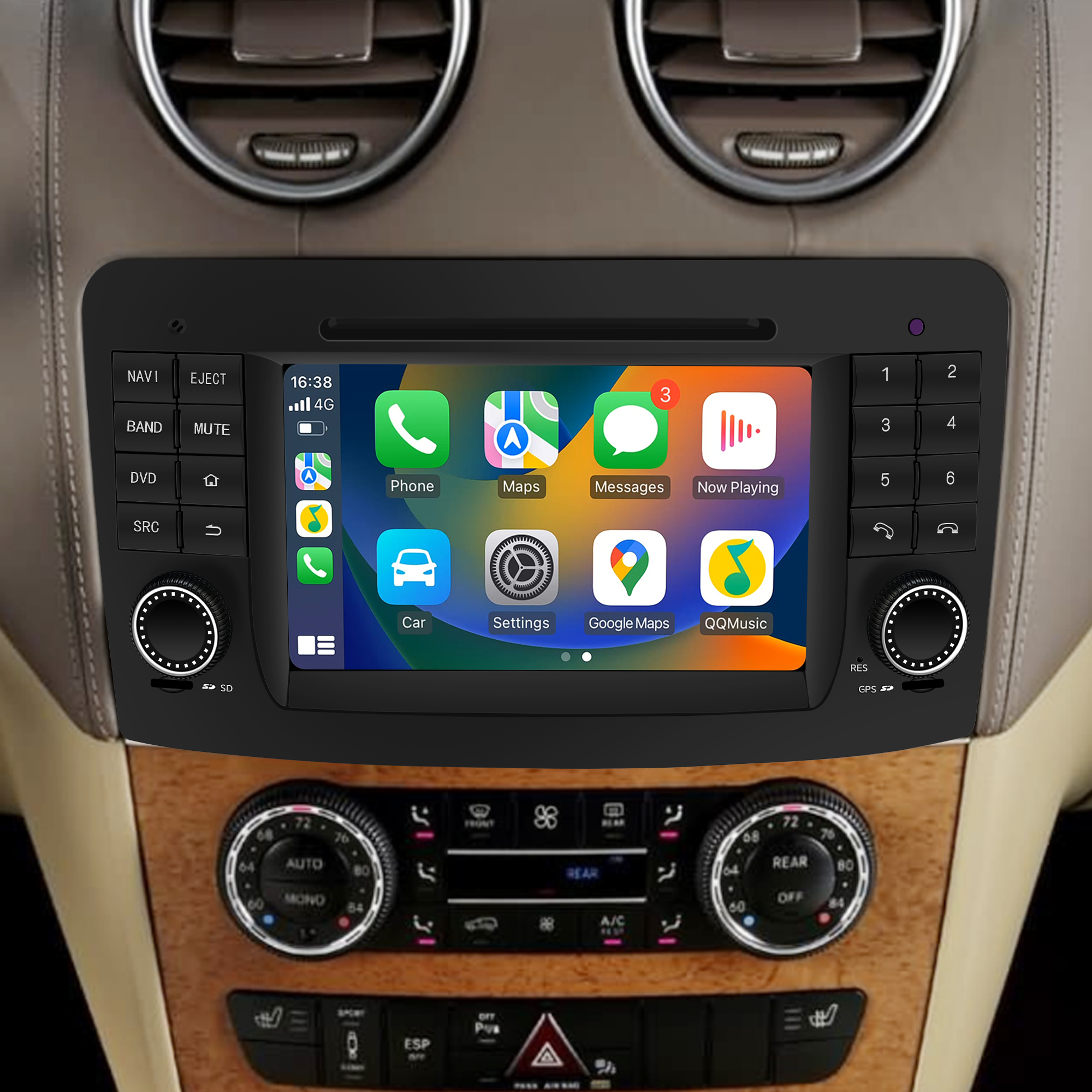 HL-8823 carplay Mercedes ML GL W164 X164 Radio Stereo upgrade