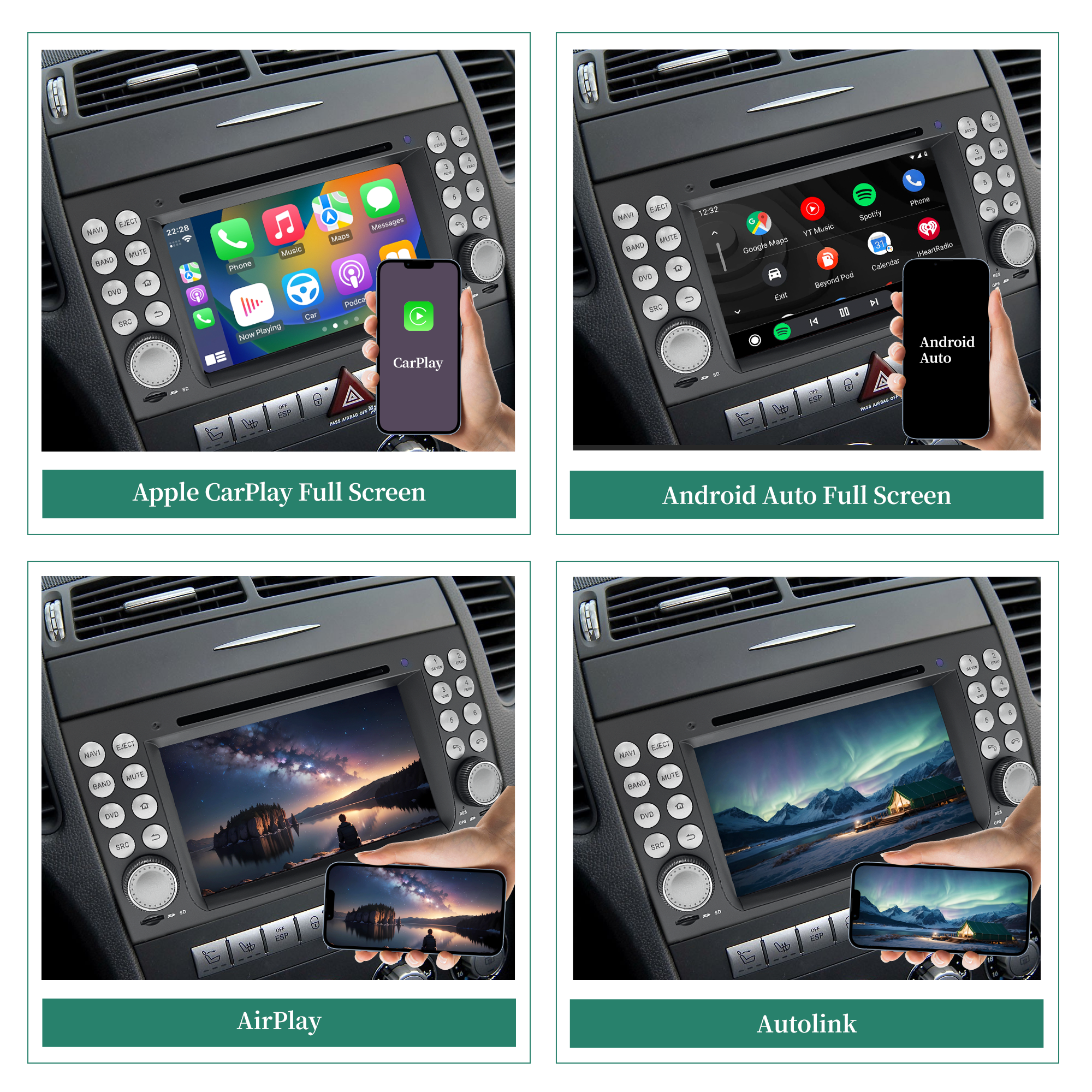 Hualingan Autoradio for Mercedes SLK R171 W171 Radio Upgrade Stereo Head Unit Upgrade 7