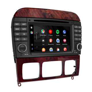 Hualingan Autoradio for Mercedes Benz S W220 CL W215 Radio Stereo Head Unit Upgrade 7"Touch DVD Apple CarPlay Android Auto Full Screen Replacement Aftermarket GPS Navigation Bluetooth Multimedia Wifi