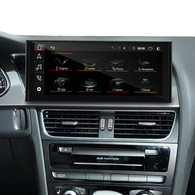 Audi MMI 2G CarPlay A4 S4 RS4 A5 S5 RS5 8K 8T Upgrade 10.25 Touch Wireless Apple Car Play Android Auto Mirror Android 13 Apps Netflix Spotify Prime Reddit Twitch Waze Navigation Goolge Maps