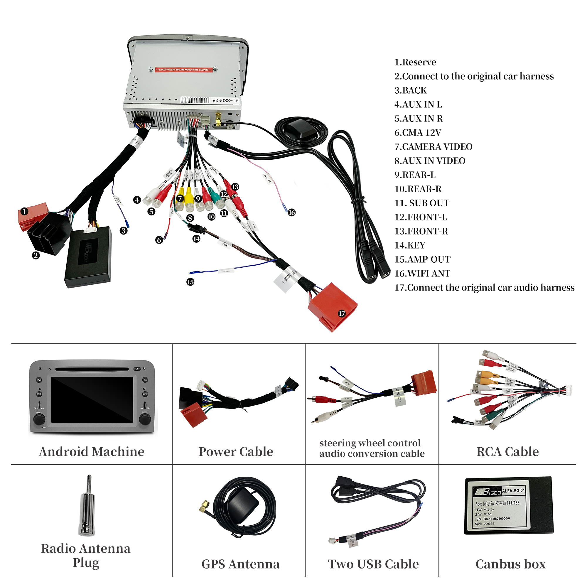 hualingan hla-8805 Alfa Romeo GT 147 Stereo Upgrade android os accessories