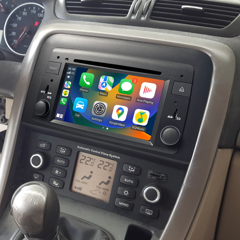 Fiat Croma Stereo Radio Upgrade Fit 6.2 Inch Touch Screen Autoradio Wireless Apple CarPlay Android Auto Navigation DVD Android 13 Apps Netflix Spotify Prime Video Disney+ Hulu Twitch Paramount+
