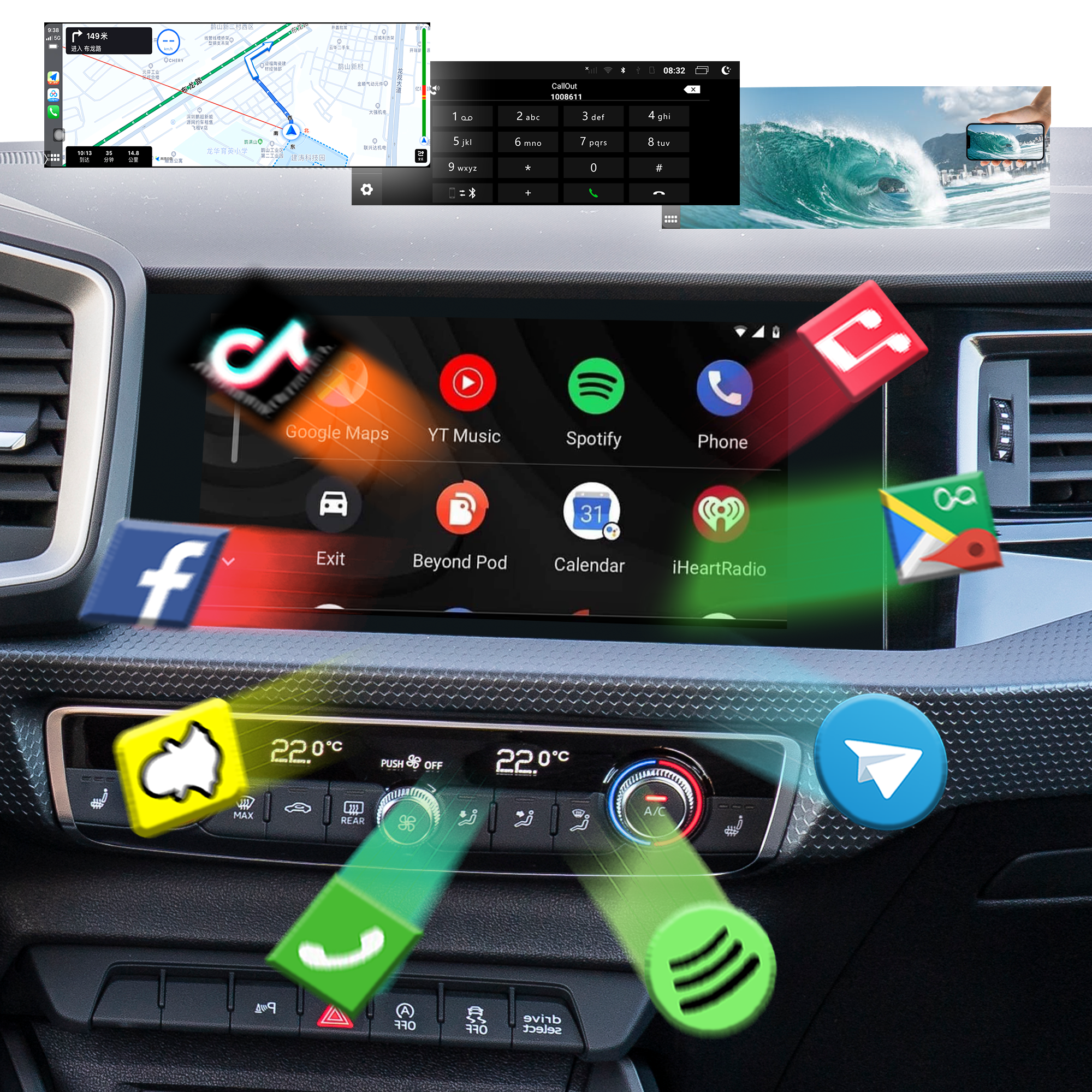 hla-310 apple carplay android auto Audi A1 S1