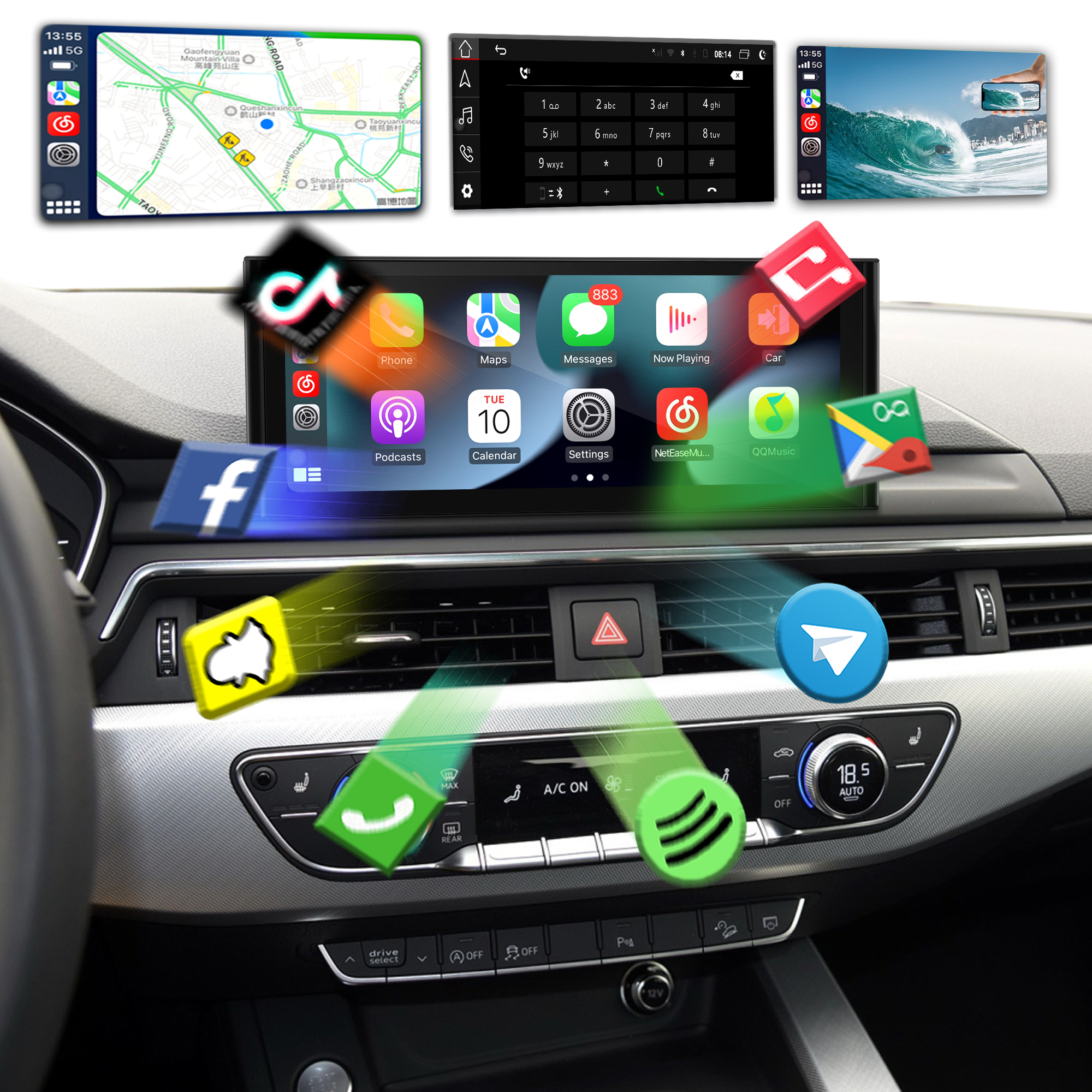 Hualingan hla-8861 Audi A4 S4 RS4 A5 S5 RS5 B9 carplay android android autu