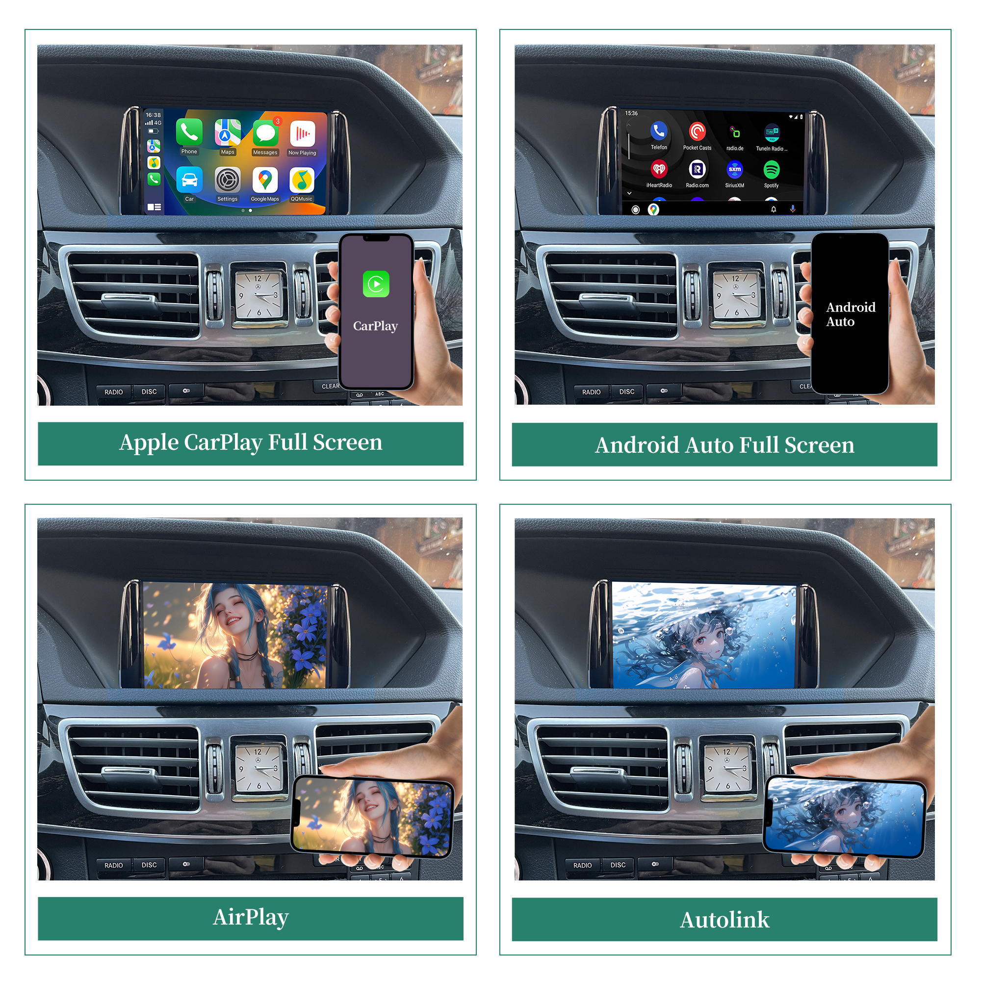Hualingan HLA-8502 8500 Mercedes-Benz E-Class W212 S212 screen mirroring