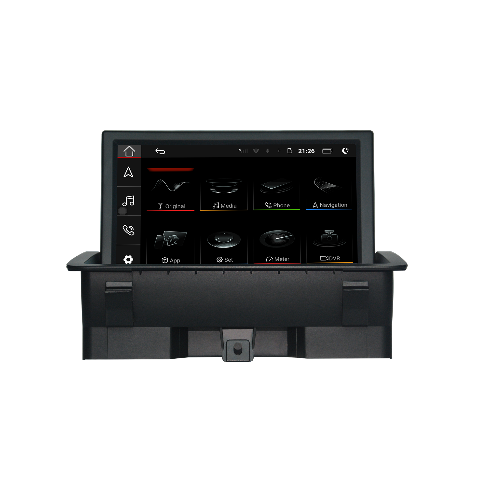 Hualingan 7-inch Touch Screen Upgrade for Audi A1 S1 8X Wireless Apple CarPlay Split Screen Mode Android Auto iPhone Apps Mirror Full Screen Navigation Google Maps Netflix Spotify Games Backup Cameras