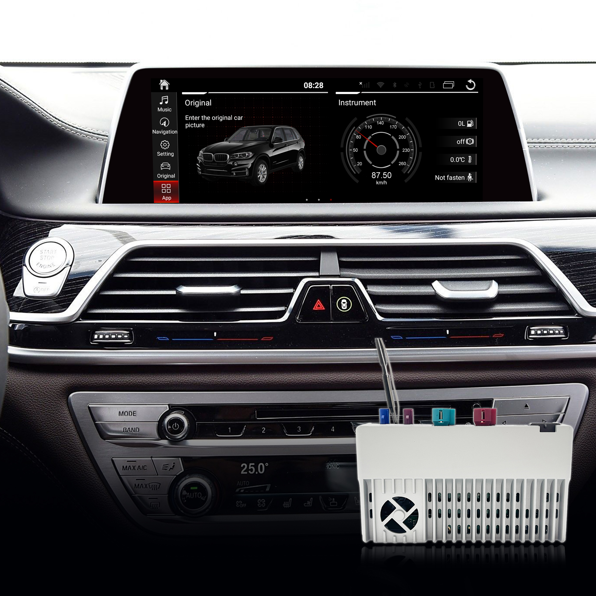 CarPlay Refit for BMW iDrive 7 G11 G12 7 Series Upgrade 3 in 1 Wireless CarPlay&Android Auto&Android 13 Access Netflix Spotify Snapchat CapCut Navigation Mirroring to 10.25/12.3 Full Screen 