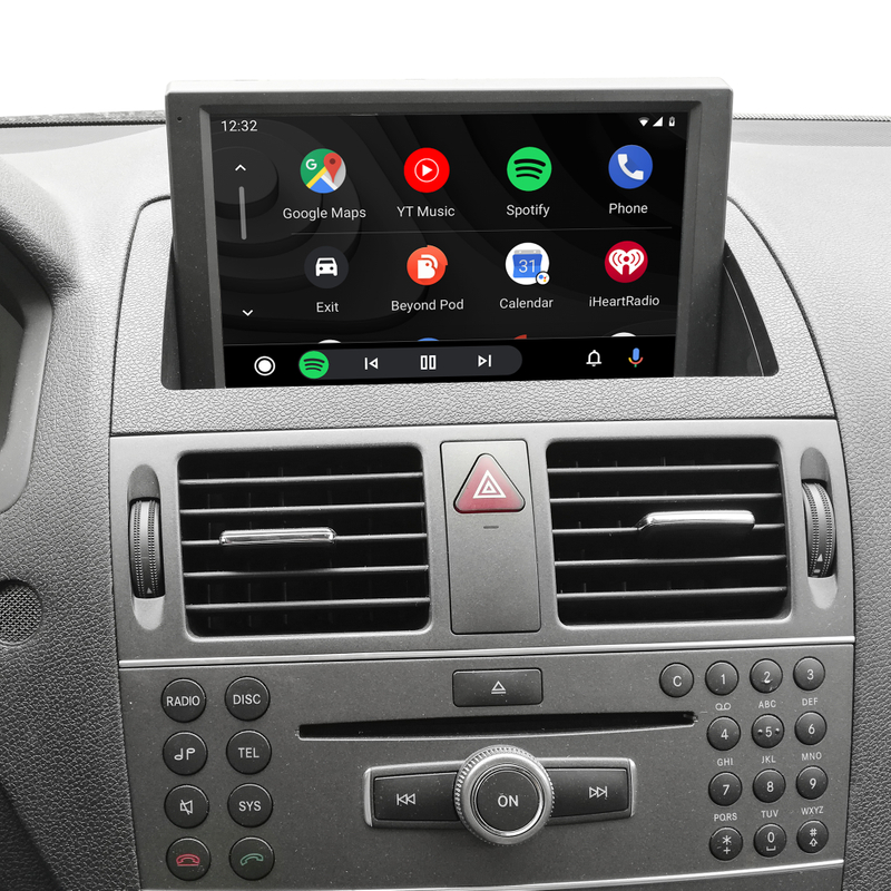 Hualingan Mercedes C-Class NTG4.0 C204 S204 W204 Screen Upgrade 8 inch Touch Android 12 Wireless Apple CarPlay Full Screen Android Auto Mirror GPS Navi Wifi 4G Rear Camera