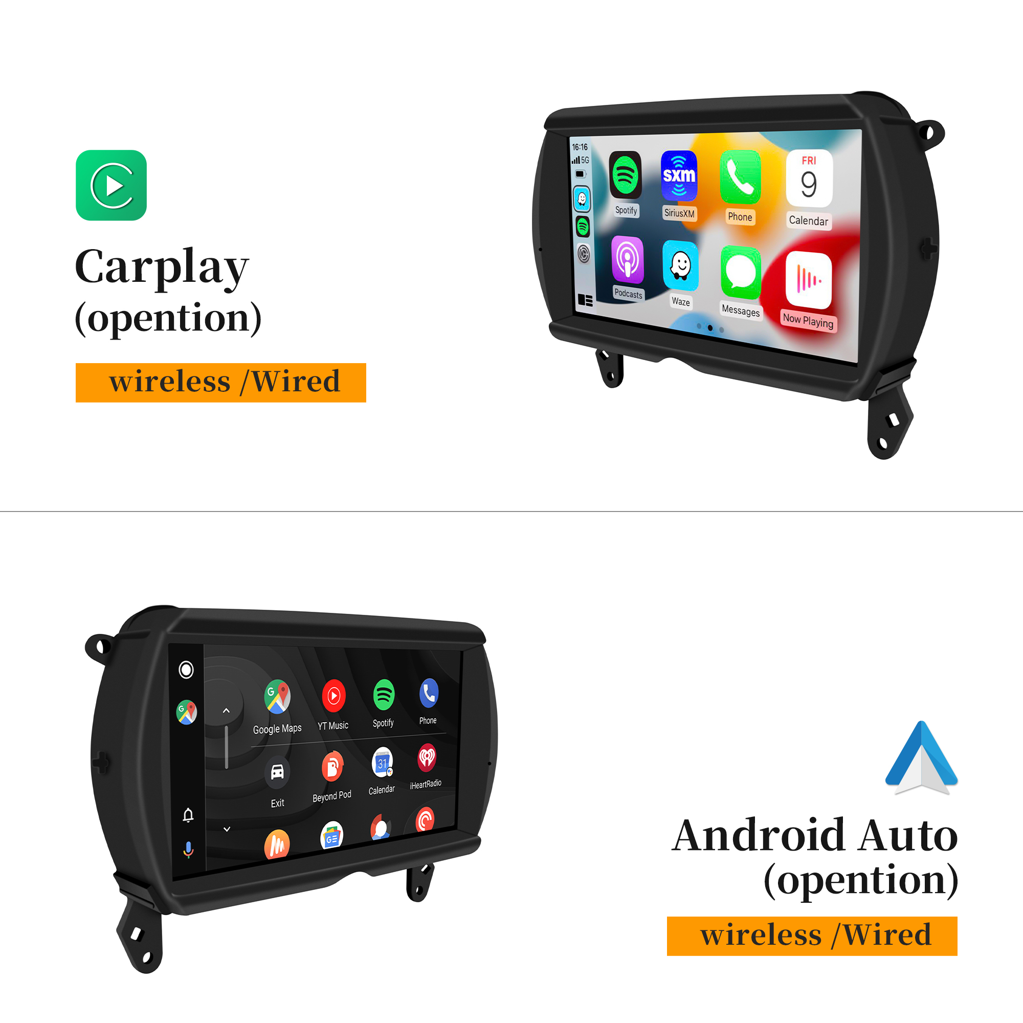 Mini Cooper Head Unit Replacement F54 F55 F56 F57 F60 7 inch Touch Screen Wireless CarPlay Mirroring Android Auto GPS Navigation Android 13