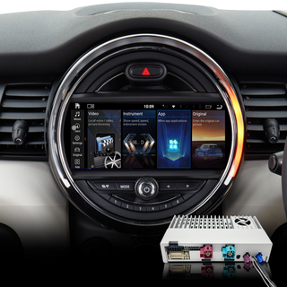 Mini Cooper CarPlay Adapter for Mini NBT EVO F60 8.8-inch Screen Wireless Apple CarPlay and Android Auto Full Screen Mirroring iPhone Apps Spotify TikTok Google Maps Calls Via Bluetooth 