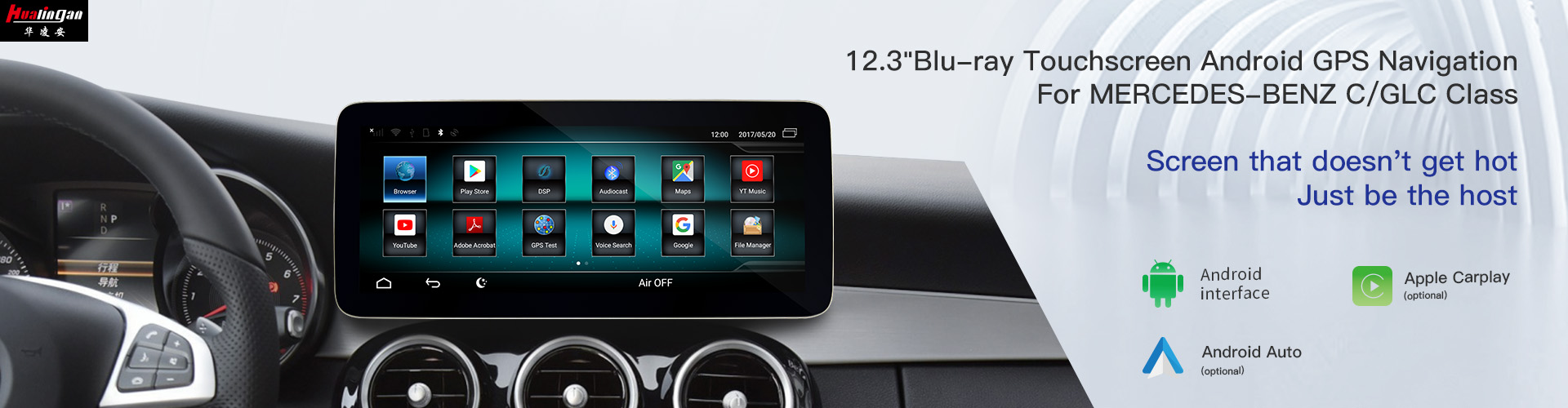 Hualingan android GPS Navigations Mercedes-Benz C GLC
