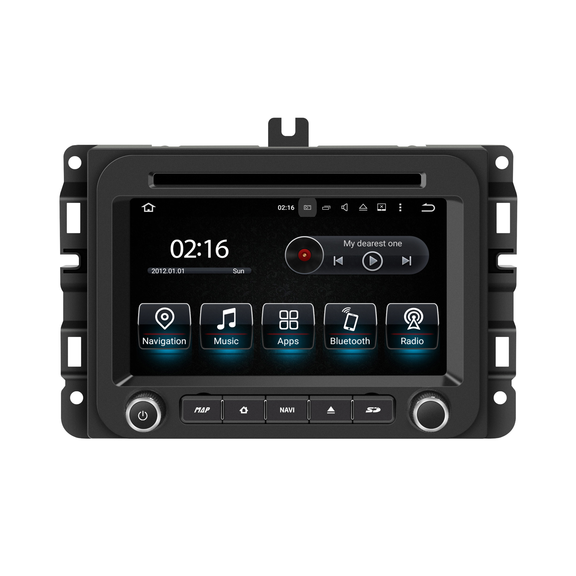 Aftermarket Car Stereo Ram 2500 Multimedia Infotainment System upgrades 7 Inch Touch Screen Apple CarPlay Radio Android Auto Double Din bluetooth GPS Navigation