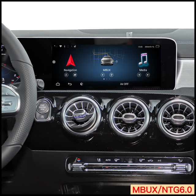 Hualingan CarPlay Streaming Box,for W177 V177 Mercedes A Class MBUX Screen,Wireless Android Auto,Video Youtube Netflix Spotify Hulu Games,Compatible With Or Without OEM Wired CarPlay,Android 13 