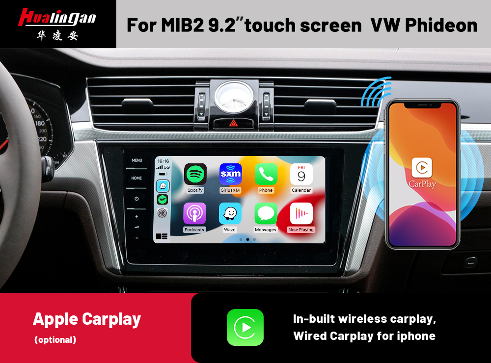Fullscreen Volkswagen Phideon Wireless Apple CarPlay Android Auto Ai BOX Mirror Android 12 Navigation Google Maps Car Video Interface Wifi Apple in CarPlay 360 Camera Head Units 