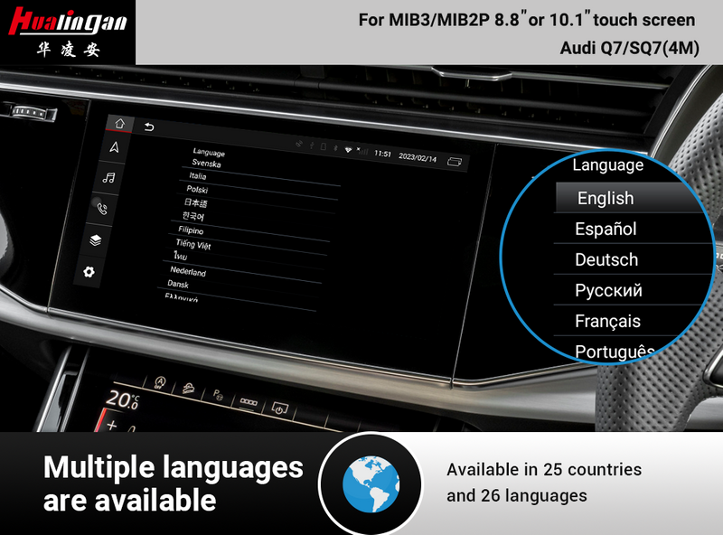 Wireless Apple Carplay Audi Q7 SQ7 4M MIB2 Android 12 Car Ai BOX