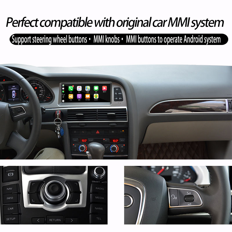  Hualingan For (8872) Audi A6 S6 RS6 (C6/4F) MMI 2G 3G 8.8"Android10 Car Stereo Multimedia Navigation Bluetooth USB 4G Apple CarPlay Android