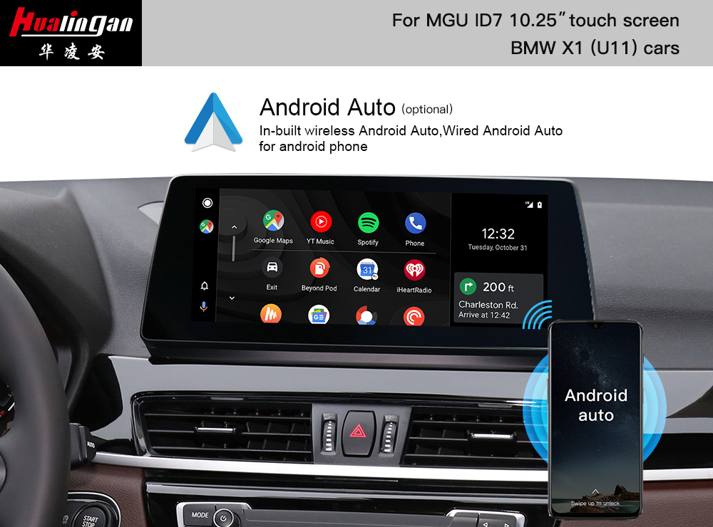 for BMW X1 (U11) iDrive 7 Carplay Andriod Radio & Android Auto Upgrade Internet Radio/TV Obd2 Scanner