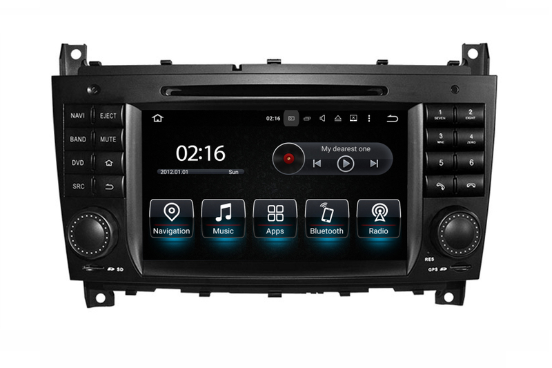 Hualingan Radio Stereo Head Unit for Mercedes W203 C180 C200 C230 C300 C350 W463 G350 G500 G55 Autoradio 7"Touch Screen DVD Apple CarPlay Android Auto Replacement Aftermarket Navigation Multimedia