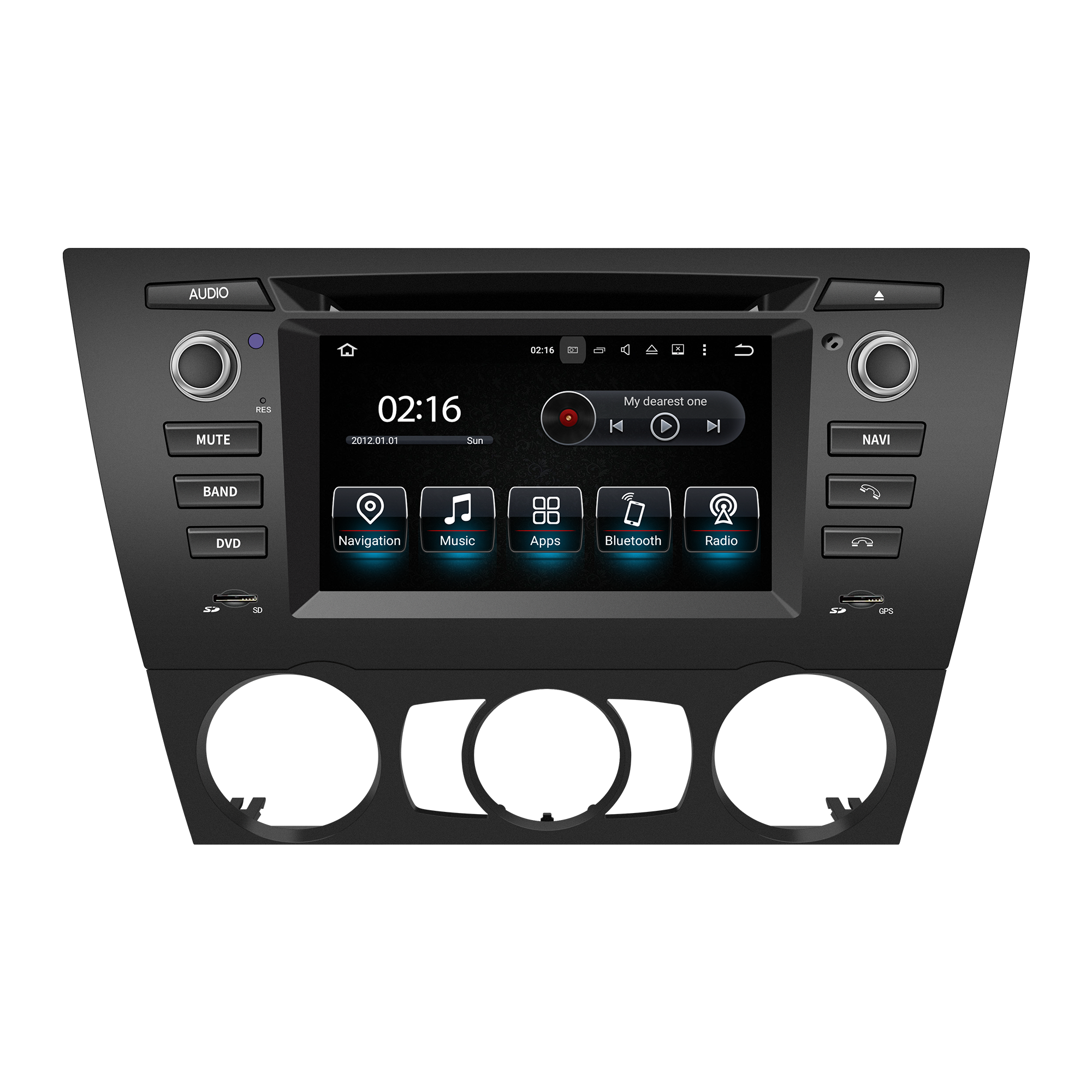 BMW E90 Radio E91 E92 E93 3 Series (Manual) Double Din Installation Kit 6.2 Inch Touch Screen Car Stereo Apple CarPlay Android Auto Android 13 GPS Navigation Netflix Spotify Reverse Camera Waze Hulu