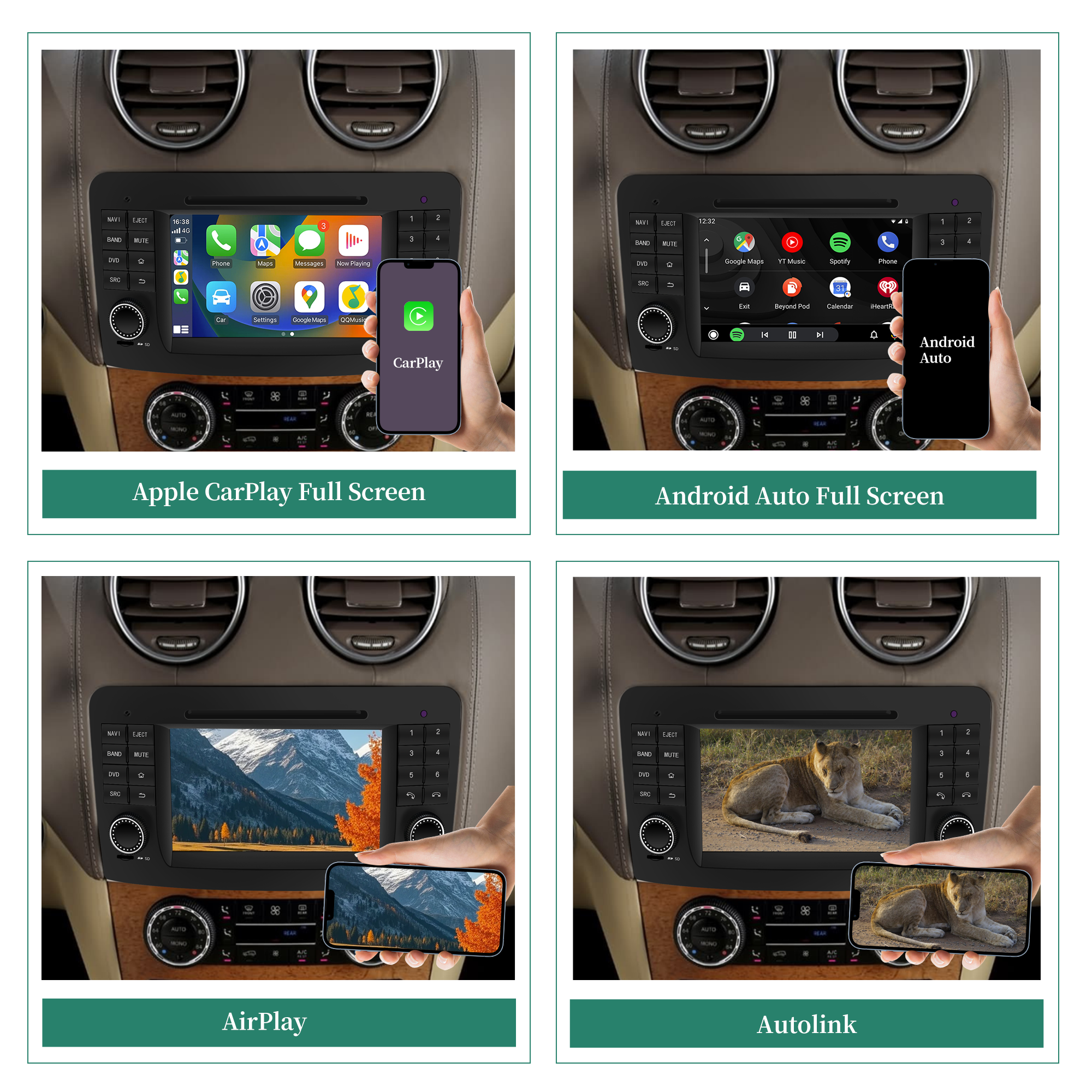 Hualinan Autoradio for Mercedes ML W164 GL 350 450 X164 Stereo Radio Head Unit Upgrade 7
