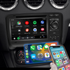 Audi TT 8J Radio Double Din Car Stereo Installation Kit 7 Inch Touch Screen Wireless Apple CarPlay Android Auto Mirror Link GPS Navigation Backup Cameras Netflix Spotify