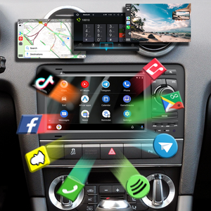 Audi A3 S8 8P Radio Upgrade Kit 7 inch Touch Screen Wireless Apple CarPlay Android Auto Mirror Link Android 13 Double Din Steroe GPS Navigation DVD Supports install Backup Cameras Netflix Spotify