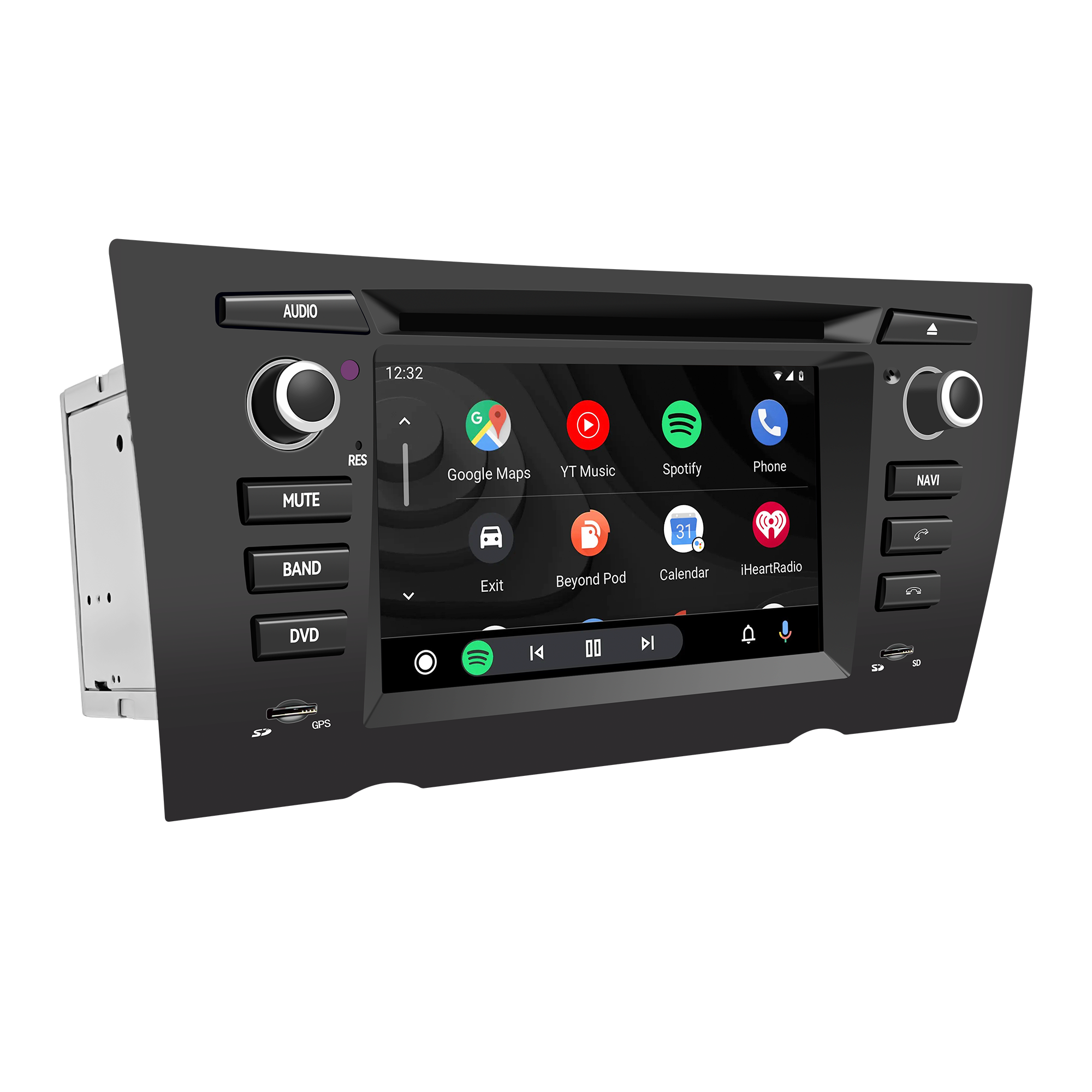 BMW E90 Radio E91 E92 E93 3 Series (Manual) Double Din Installation Kit 6.2 Inch Touch Screen Car Stereo Apple CarPlay Android Auto Android 13 GPS Navigation Netflix Spotify Reverse Camera Waze Hulu