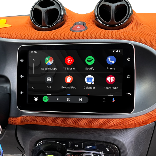 Hualingan Smart Fortwo/Forfour 2015-2018 Android Radio Head Unit 9.0 inch TouchScreen Car Stereo Upgrade Car GPS Navigation Wireless Apple CarPlay Fullscreen Audroid Auto Wifi 4G Bluetooth