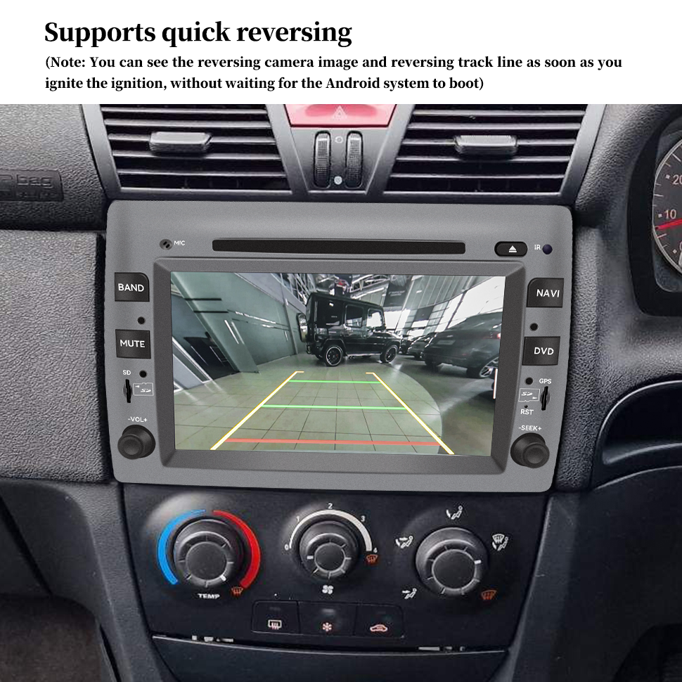 Hualingan Fiat Stilo Radio Android Head Unit 8.0 inch TouchScreen Car Stereo Upgrade Car GPS Navigation Wireless Apple CarPlay Fullscreen Audroid Auto Bluetooth Music Autoradio Wifi