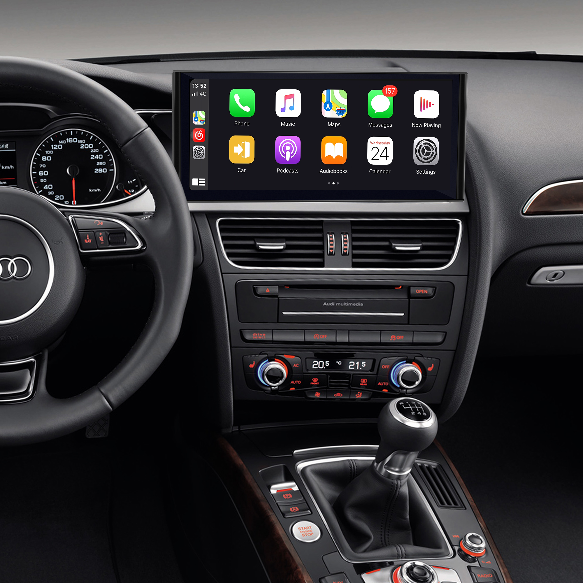 hualingan hla-1204 audi A4 S4 RS4 A5 S5 RS5 B8 apple carplay