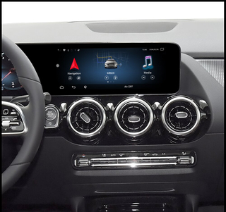 Hualingan Android Retrofit Adapter for Mercedes-MBUX B-Class W247 10.25"Screen,Wireless Apple CarPlay & Android Auto,Full-Screen Mirror,Google Play Apps,DAB+ & 360° & Front & Backup Camera Support