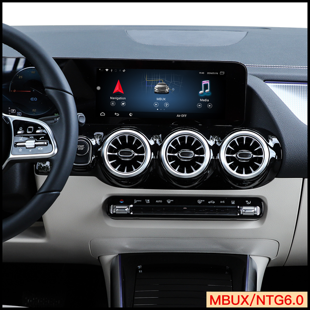 Hualingan Android Ai Adapter Retrofit for 10.25 Mercedes MBUX NTG6 EQA H243 Add Wireless Apple CarPlay Android Auto Streaming Apps Netflix Spotify Prime Video Twitch Twitter Reddit Navigation Facebook