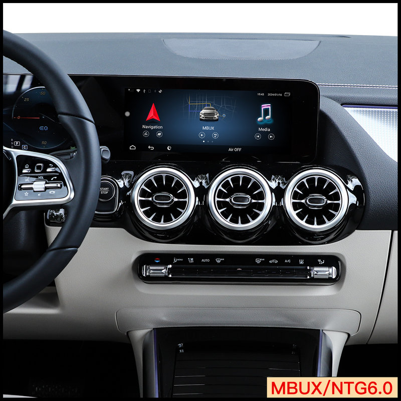 Hualingan Android Ai Adapter Retrofit for 10.25 Mercedes MBUX NTG6 EQA H243 Add Wireless Apple CarPlay Android Auto Streaming Apps Netflix Spotify Prime Video Twitch Twitter Reddit Navigation Facebook