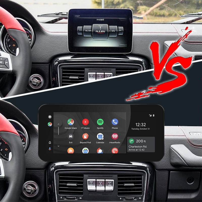 Mercedes NTG5.1 /5.2 W176 W246 C117 W463 X156 CarPlay Android Auto Upgrade 10.25 Touch Screen Mirroring, Android 14 Apps Navigation Netflix YouTube Spotify TikTok Reddit WhatsApp Backup Cameras