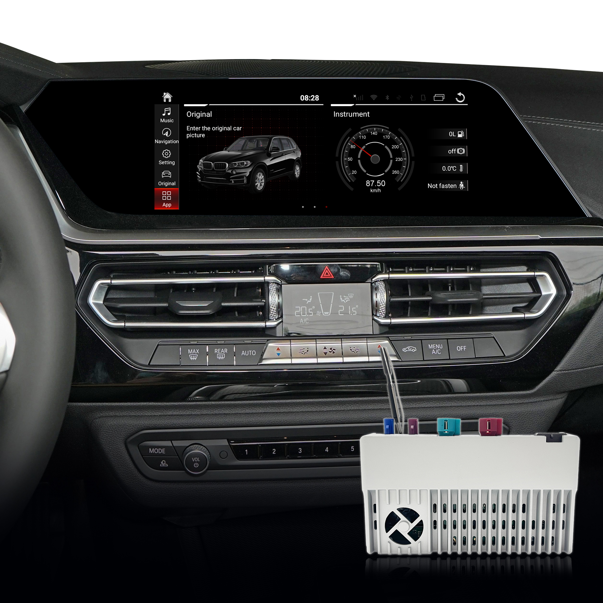 Hualingan CarPlay Adapter for BMW iDrive 7 Z4 G29 Upgrade 3 in 1 Wireless CarPlay&Android Auto&Android Connects iPhone/Samsung Apps Netflix Spotify Google Maps Prime Video to 10.25/12.3 Screen Mirror