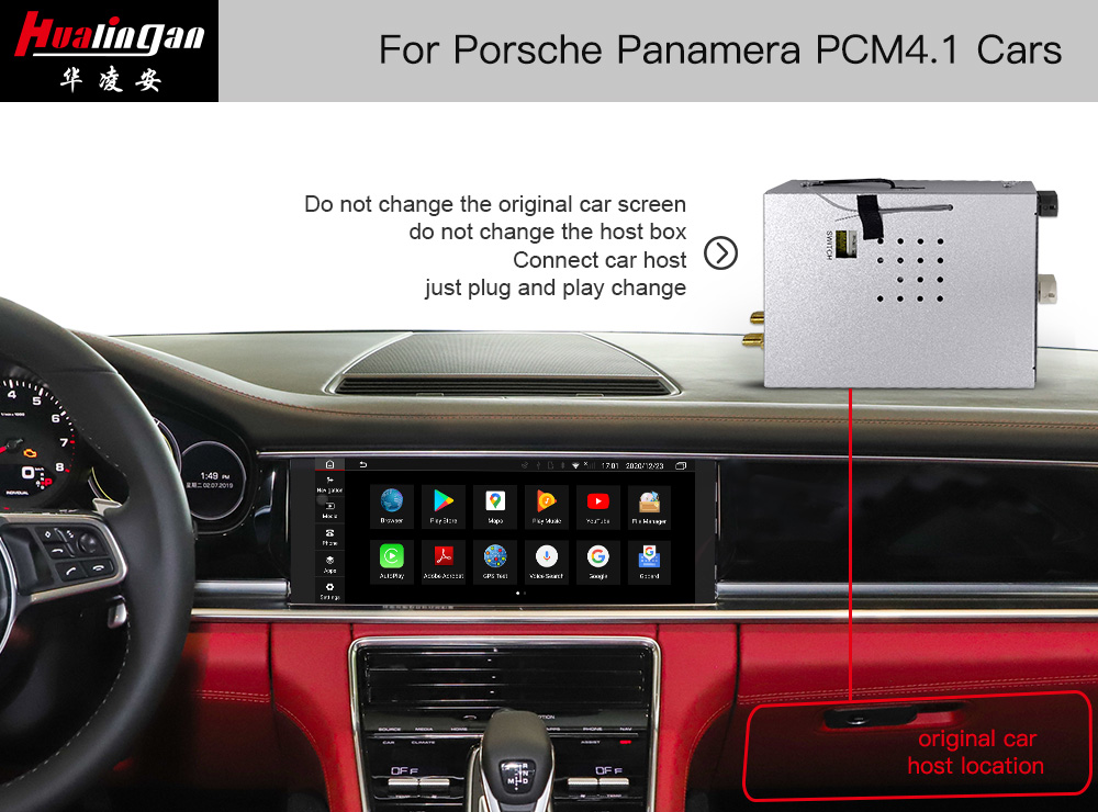 Apple CarPlay Porsche Panamera (971) PCM 4.1 Screen Upgrade Android Auto Mirroring Naviagtion System Video in Motion Wi-Fi 4G 