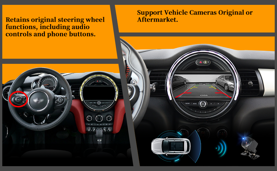 hualingan hla-8836-1 for 8.8 Mini Cooper NBT EVO F54 F55 F56 F57 F60 Vehicle Cameras 