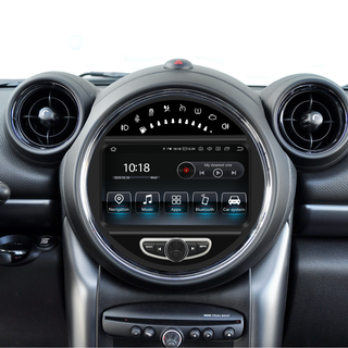 6.5 Mini Cooper CIC R55 Apple CarPlay Upgrade 8-inch Android Touch Screen Wireless Android Auto Facebook Navigation Vehicle Cameras Download Android Apps Games Music Movies Receive Calls Via Bluetooth