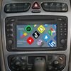 Mercedes W168 Radio Upgrade 6.2 Touch Screen Add Wireless Apple CarPlay Android Auto Android System GPS Navigation Google Maps Vehicle Cameras Bluetooth Calls AM FM DVD Netflix YouTube TV Spotify