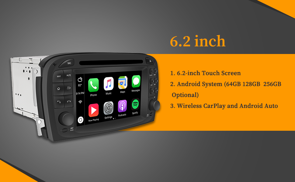 Hualingan hla-8802 Mercedes Radio Upgrade 6.2 Touch Screen  Hualingan hla-8802 Mercedes Radio Upgrade 6.2 Touch Screen