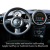 Mini Cooper R55 Apple CarPlay Upgrade 8-inch Android Touch Screen Wireless Android Auto Support Install Vehicle Cameras Download Android Apps Games Music Movies TV Receive Calls Via Bluetooth 