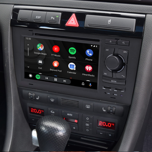 Audi A6 C5 2din Radio Upgrade 7 Inch Double Din Head Unit Apple CarPlay Full Screen Mirroring Android Auto Android 13 Device RDS BT DVD AUX GPS Navigation 4G Wi-Fi Spotify Movies YouTube Music 